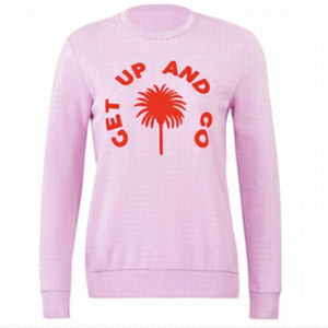 Scotch & SODA crew neck sweatshirt get up and go palm tree xs